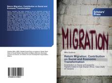 Buchcover von Return Migration: Contribution on Social and Economic Transformation