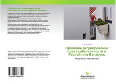 Buchcover von Правовое регулирование права собственности в Республике Беларусь