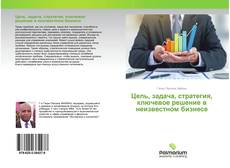 Borítókép a  Цель, задача, стратегия, ключевое решение в неизвестном бизнесе - hoz
