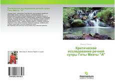 Borítókép a  Критическое исследование речной сутры Гиты Мехты "А" - hoz