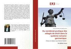 Copertina di Du condensé pratique des adages de droit dans le système romano-germanique