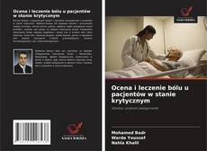 Copertina di Ocena i leczenie bólu u pacjentów w stanie krytycznym