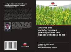 Обложка Analyse des caractéristiques phénotypiques des lignées avancées de riz