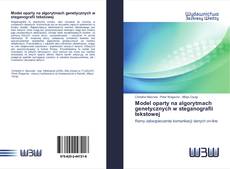 Bookcover of Model oparty na algorytmach genetycznych w steganografii tekstowej