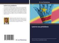 Capa do livro de Lettres aux présidents 