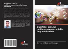 Portada del libro de Questioni critiche nell'insegnamento delle lingue straniere
