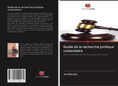 Capa do livro de Guide de la recherche juridique universitaire 