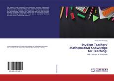 Copertina di Student Teachers' Mathematical Knowledge for Teaching: