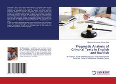Copertina di Pragmatic Analysis of Criminal Texts in English and Kurdish