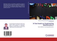 Bookcover of A Text book on Engineering Mathematics-I