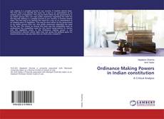Capa do livro de Ordinance Making Powers in Indian constitution 