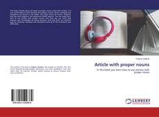 Article with proper nouns kitap kapağı