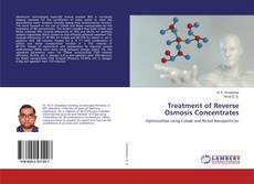 Treatment of Reverse Osmosis Concentrates kitap kapağı