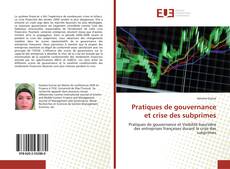 Portada del libro de Pratiques de gouvernance et crise des subprimes