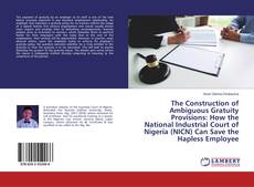 Buchcover von The Construction of Ambiguous Gratuity Provisions: How the National Industrial Court of Nigeria (NICN) Can Save the Hapless Employee
