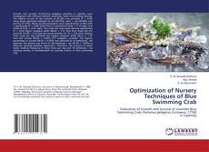 Buchcover von Optimization of Nursery Techniques of Blue Swimming Crab