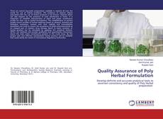 Buchcover von Quality Assurance of Poly Herbal Formulation