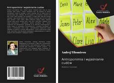 Bookcover of Antroponimia i wyjaśnianie cudów