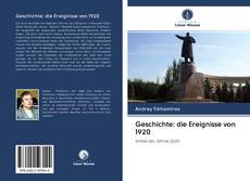 Capa do livro de Geschichte: die Ereignisse von 1920 