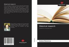 Historical research kitap kapağı
