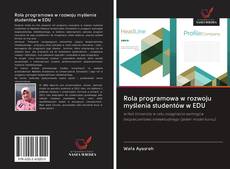Buchcover von Rola programowa w rozwoju myślenia studentów w EDU