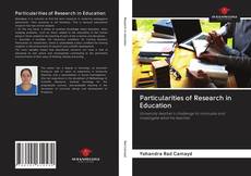 Capa do livro de Particularities of Research in Education 