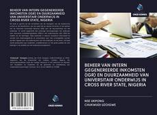 Buchcover von BEHEER VAN INTERN GEGENEREERDE INKOMSTEN (IGR) EN DUURZAAMHEID VAN UNIVERSITAIR ONDERWIJS IN CROSS RIVER STATE, NIGERIA