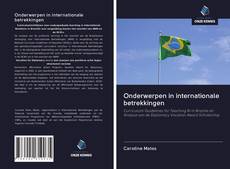 Onderwerpen in internationale betrekkingen kitap kapağı