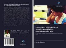 Capa do livro de Impact van pedagogische vaardigheden in het landbouwonderwijs 