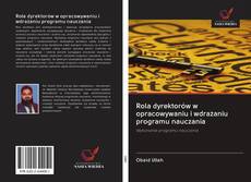 Portada del libro de Rola dyrektorów w opracowywaniu i wdrażaniu programu nauczania