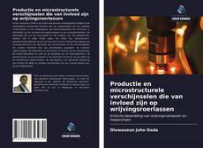 Bookcover of Productie en microstructurele verschijnselen die van invloed zijn op wrijvingsroerlassen