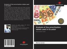 Buchcover von Analysis of the amortization tables used in Ecuador