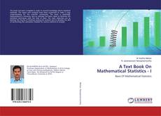 Buchcover von A Text Book On Mathematical Statistics - I