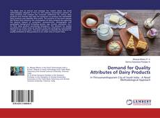 Buchcover von Demand for Quality Attributes of Dairy Products