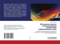 Buchcover von Об одном классе полулинейных уравнений соболевского типа