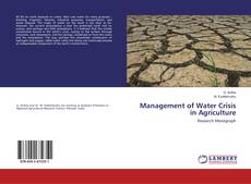 Buchcover von Management of Water Crisis in Agriculture