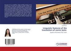 Bookcover of Linguistic features of the translation of comic texts: