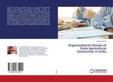Buchcover von Organizational climate of State Agricultural Universities in India