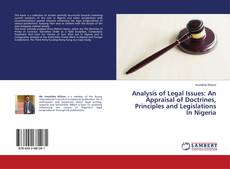 Buchcover von Analysis of Legal Issues: An Appraisal of Doctrines, Principles and Legislations In Nigeria