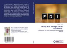 Buchcover von Analysis of Foreign Direct Investment