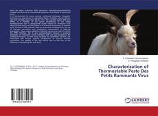 Couverture de Characterization of Thermostable Peste Des Petits Ruminants Virus