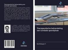 Couverture de Therapeutische behandeling van lumbale spondylose