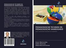 Couverture de PEDAGOGISCHE TECHNIEK EN PEDAGOGISCHE VAARDIGHEID