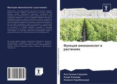 Capa do livro de Функция аминокислот в растениях 