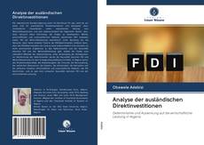 Capa do livro de Analyse der ausländischen Direktinvestitionen 