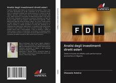Portada del libro de Analisi degli investimenti diretti esteri