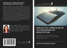 Bookcover of ANÁLISIS DEL CURRÍCULUM DE LOS PROGRAMAS DE ARQUITECTURA