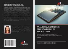 Bookcover of ANALISI DEL CURRICULUM DEI PROGRAMMI DI ARCHITETTURA