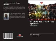 Portada del libro de Une liste des codes Goppa optimaux