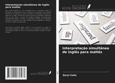 Capa do livro de Interpretação simultânea de inglês para maltês 